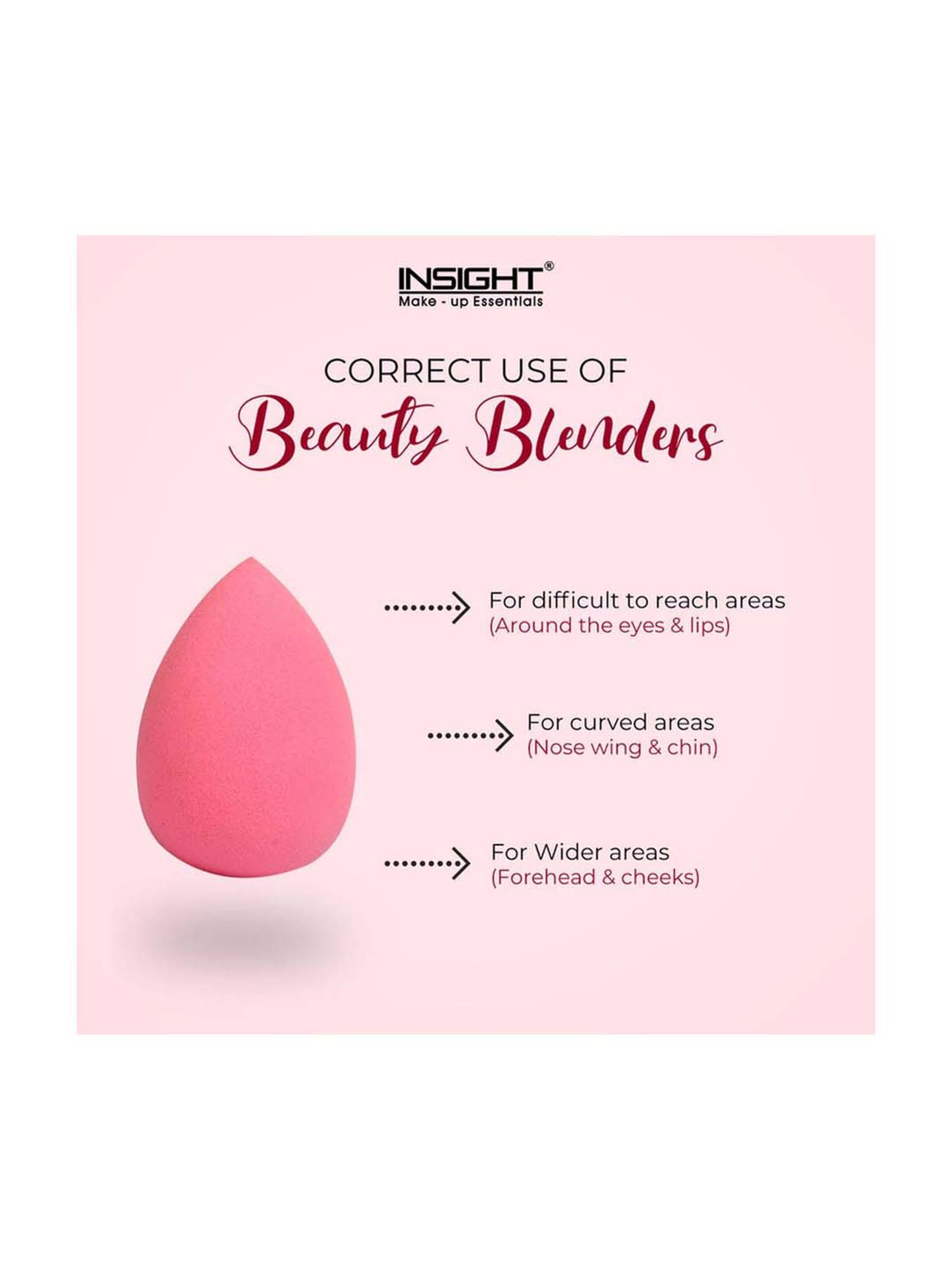 Insight Cosmetics Beauty Blender Sponge Applicator Pink - 10 gm