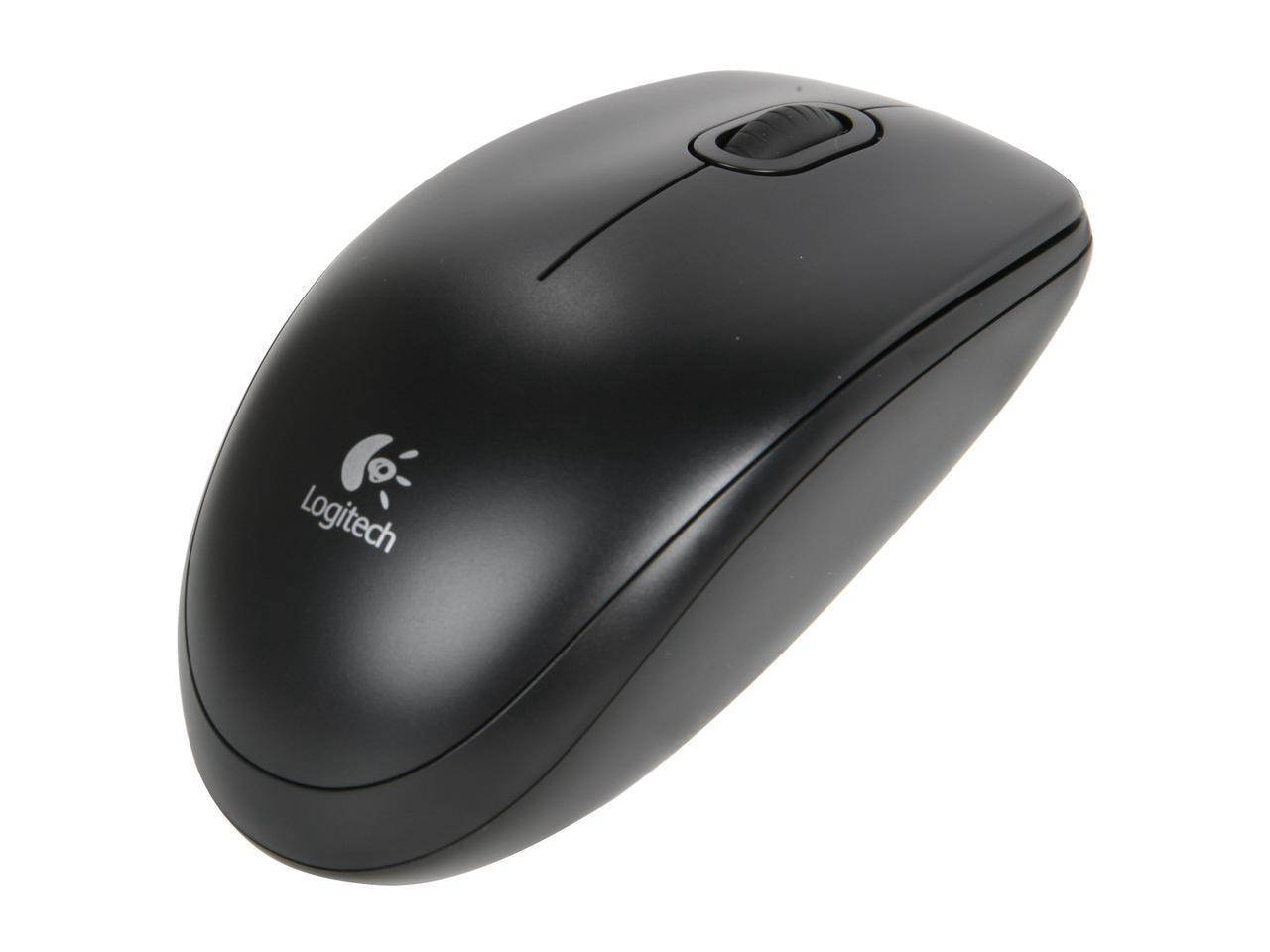 Logitech Optical USB Mouse B100 (910-001439) Black 3 Buttons 1 x Wheel USB Wired Optical 800 dpi Mouse