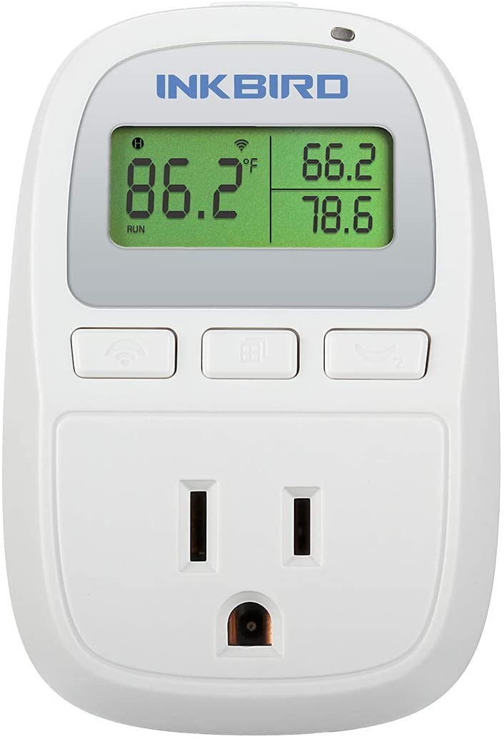 Inkbird Smart Digital WiFi Temperature Controller 120VAC 1200W Heater or Cooler Thermostat Homebrewing Reptiles Terrarium Greenhouse Heat Mat C929