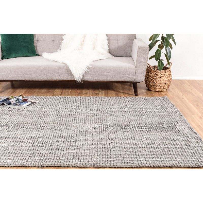 8'x10' Andes Jute Area Rug Gray - Anji Mountain
