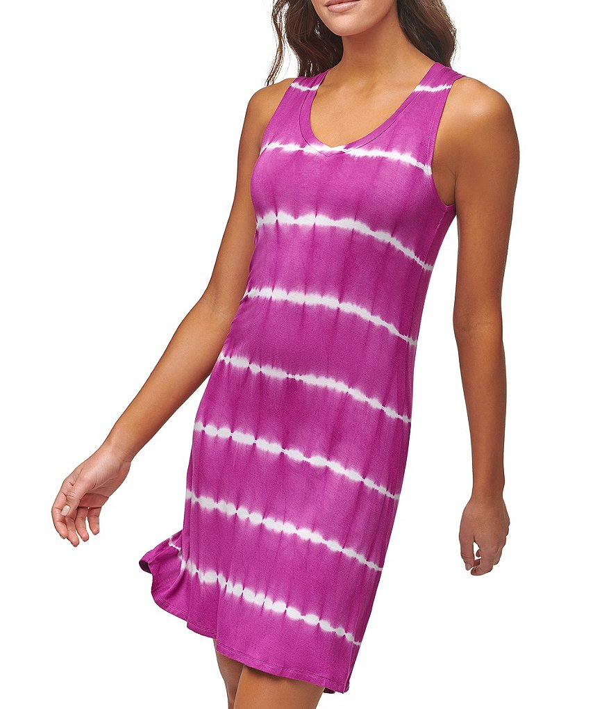 Marc New York Hi-Low Tie-Dye Scoop Neck Tank Dress