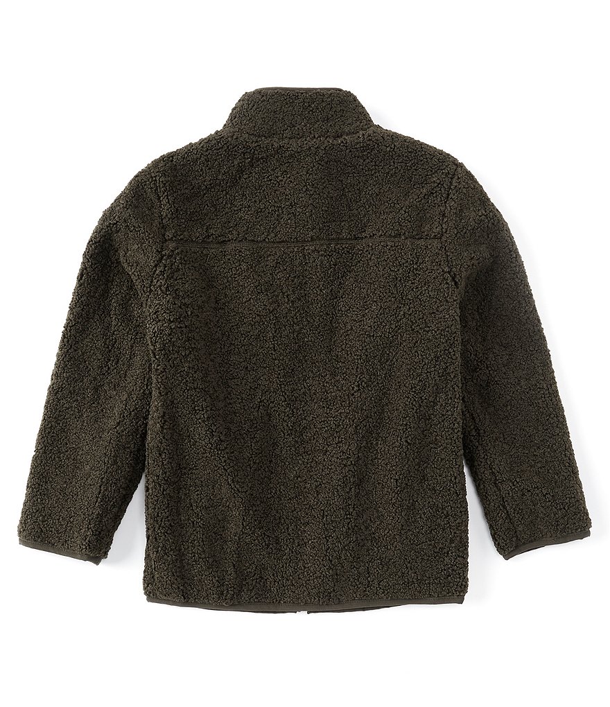 First Wave Big Boys 8-20 Brown Pleather Moto Jacket