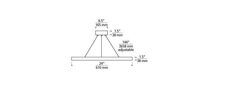 LBL Lighting 700FIA24W-LED930 Fiama 24" LED Modern Chandelier, White Finish