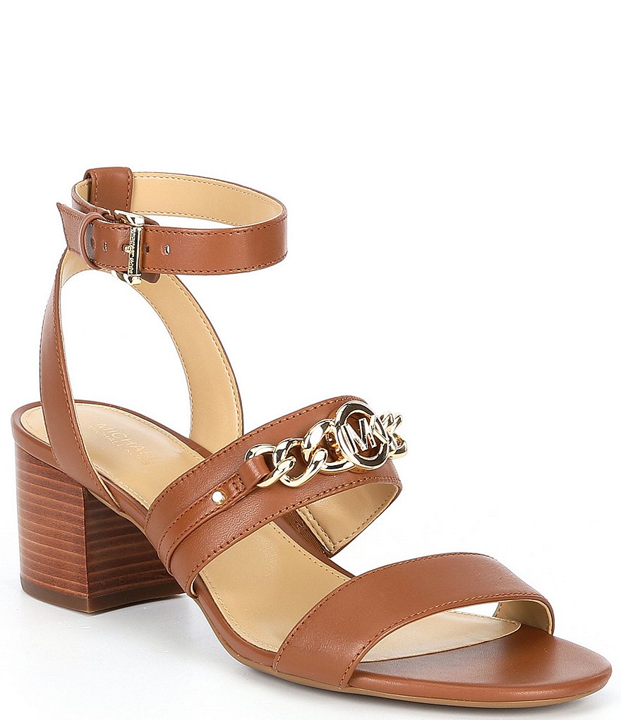 MICHAEL Michael Kors Roxane Chain Detail Leather Dress Sandals