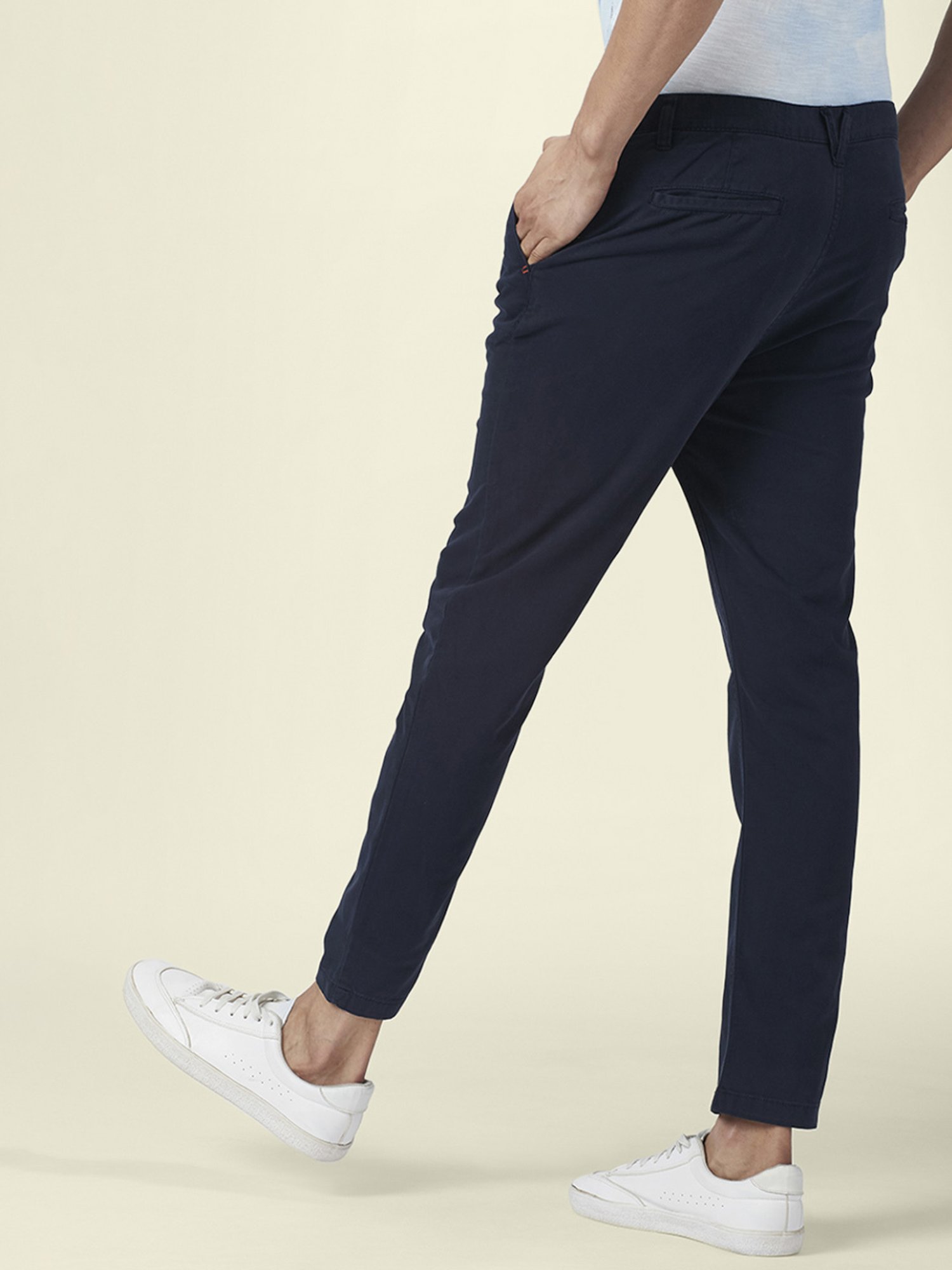 WES Casuals by Westside Olive Relaxed-Fit Mid-Rise Cotton Blend Joggers