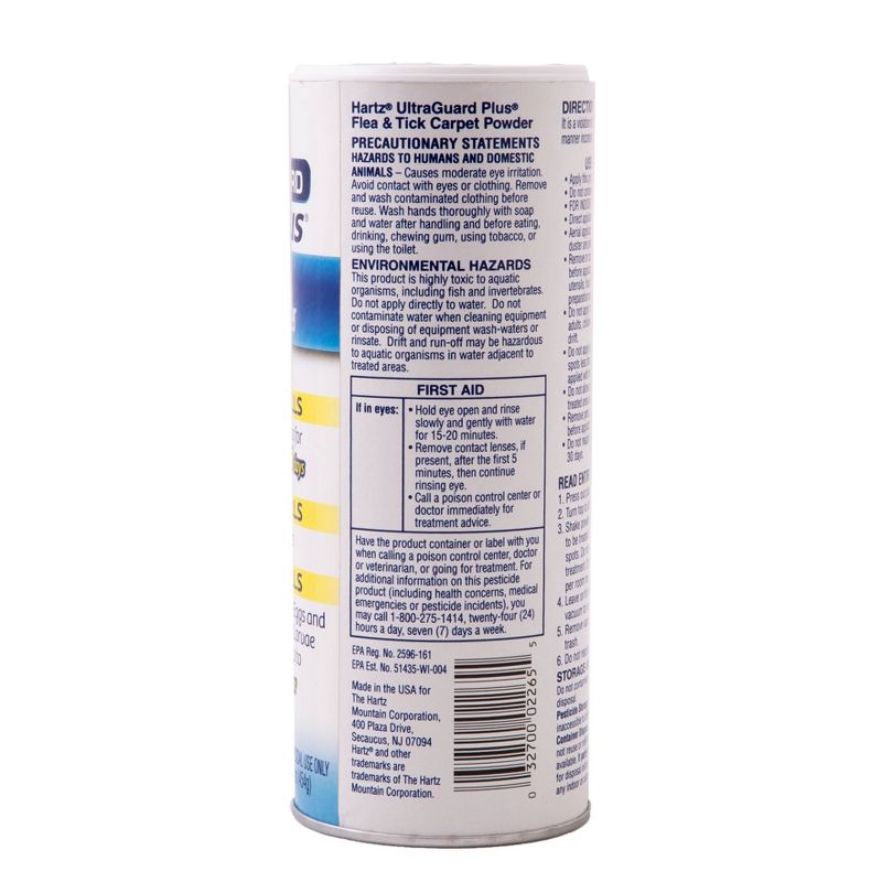 Hartz UltraGuard Plus Flea and Tick Carpet Powder - Fresh Scent (16oz)