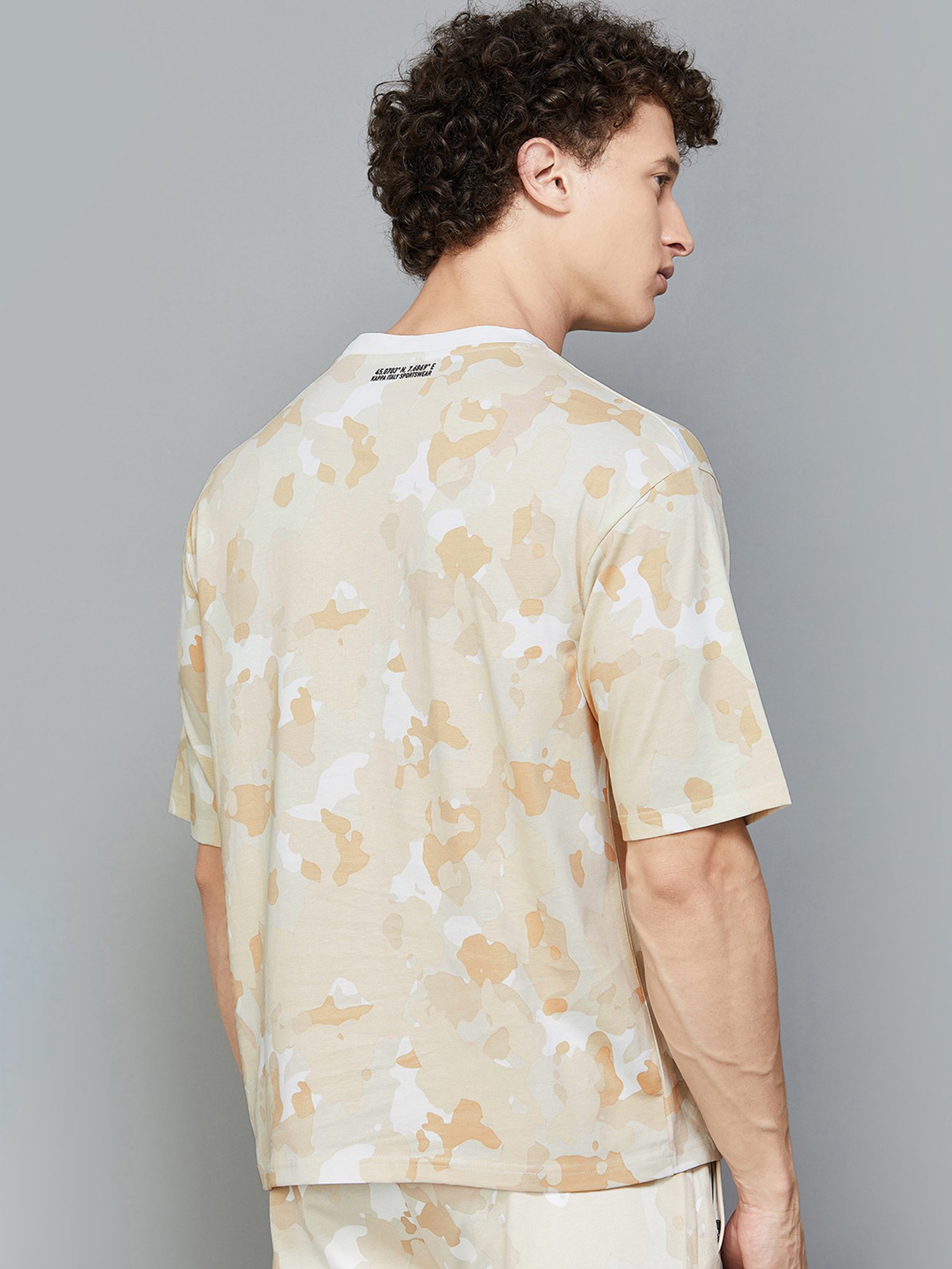 KAPPA Multicolor Regular Fit Camo Print Crew T-Shirt