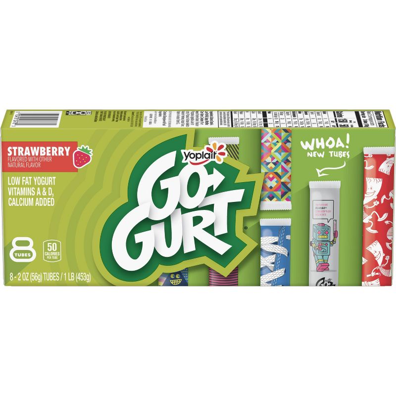 Yoplait Go-Gurt Strawberry Low Fat Kids' Yogurt Tubes - 8pk/2oz Tubes