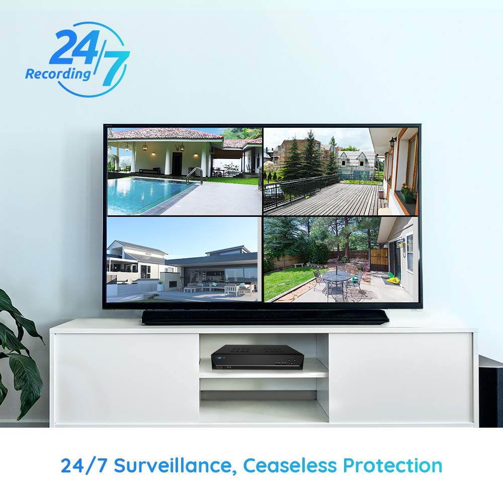 Reolink 16CH 4K Security Camera System, 8pcs 8MP Smart Person/Vehicle Detection Wired Outdoor PoE Dome IP Cameras,16CH 3TB HDD NVR for 24/7 Recording, RLK16-820D8-A