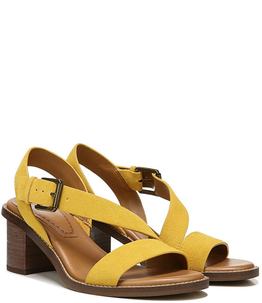 Zodiac Ivy Suede Asymmetrical Block Heel Sandals