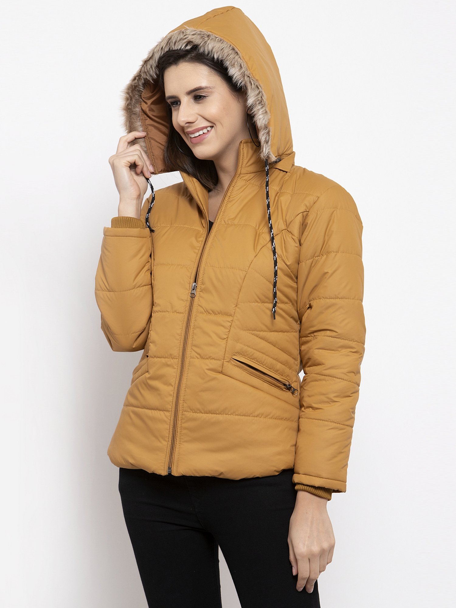 VOXATI Yellow Regular Fit Jacket