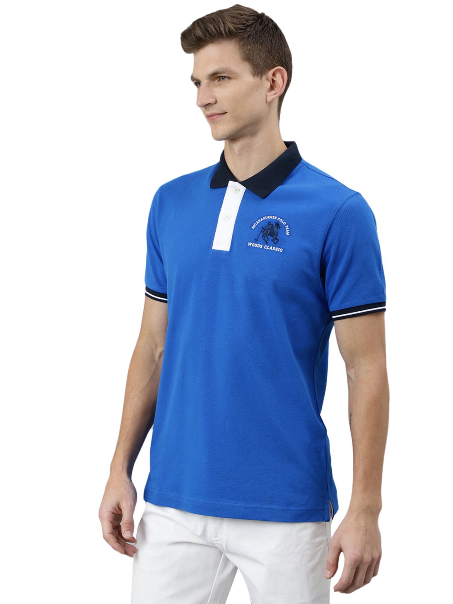 Woods Blue Polo T-Shirt