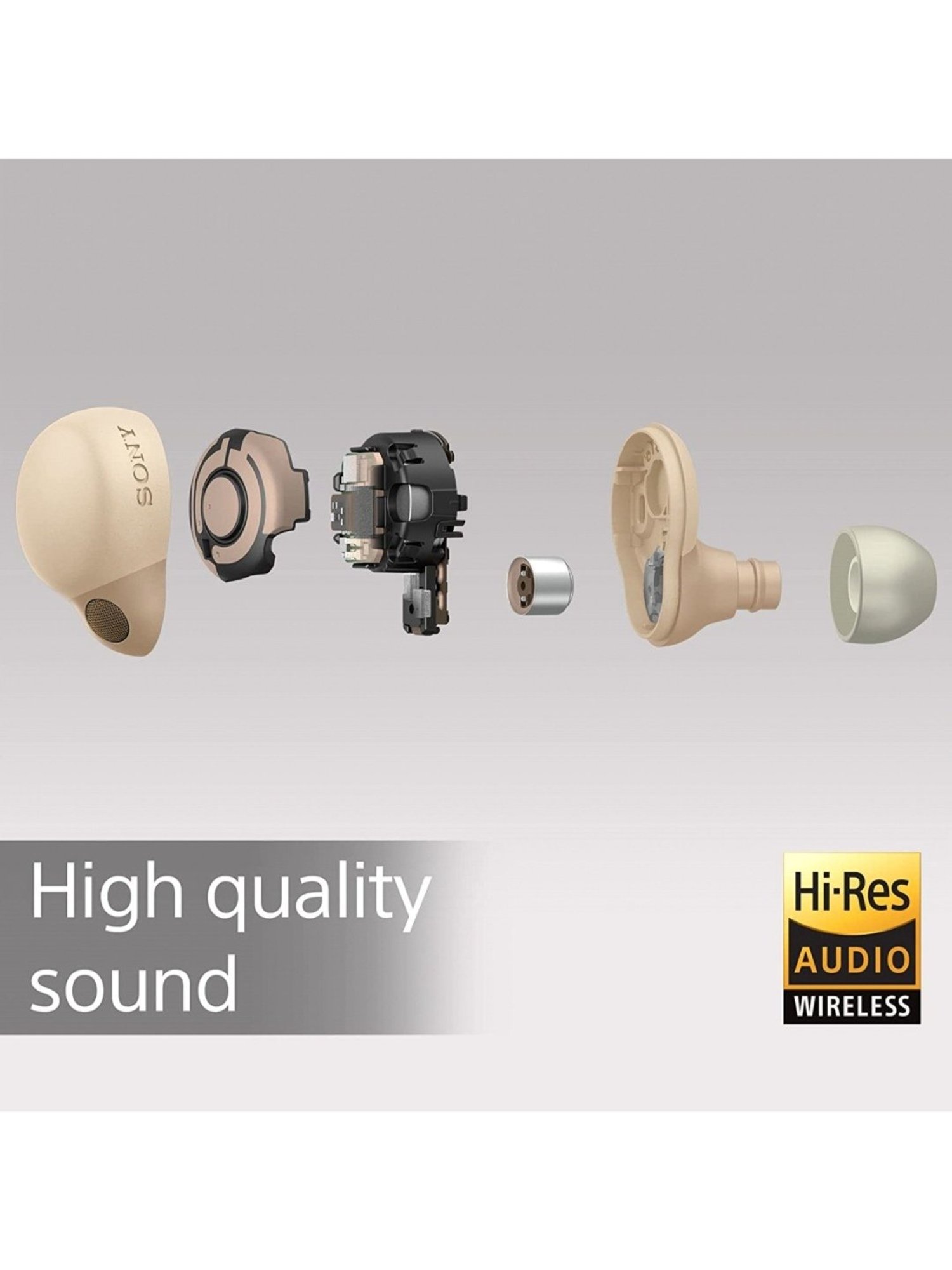 Sony WF-LS900N In Ear Bluetooth Earbuds with Noise Cancellation (Beige, True Wireless)