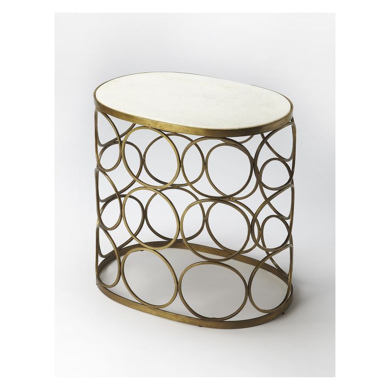 Butler Specialty Talulah Oval Marble Accent Table Metalworks