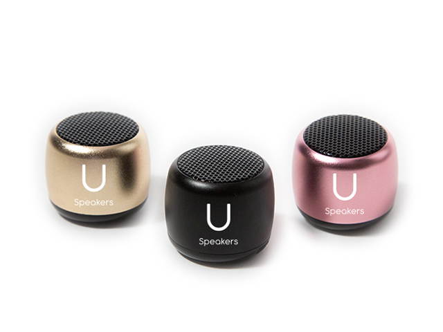 Micro Speaker - Coin-Sized Portable Wireless Bluetooth 4.2 (Black Marble) - TWS Stereo Sound with Built-in Mic and Remote Shutter - 3Hour Playtime, Aluminum - Perfect for Apple iPhone iOS Android