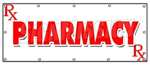 PHARMACY BANNER SIGN prescription drugs beauty deliver open medical