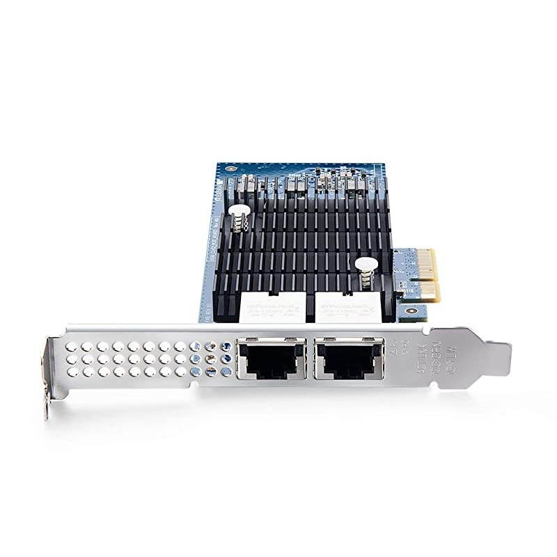 PCI-E NIC Network Card, Dual Copper RJ45 Port, PCI Express Ethernet LAN Adapter Support Windows Server/Linux/ESX, Compare to Intel X550-T2