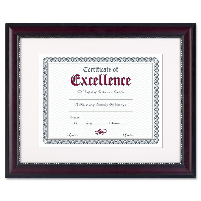 Dax Prestige Document Frame Matted w/Cert Rosewood/Black 11 x 14 8 1/2 x 11 N3028S2T