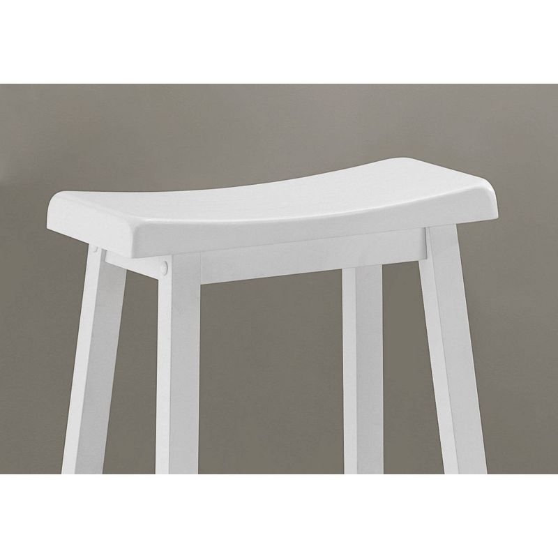 29" Saddle Seat Barstool White - EveryRoom