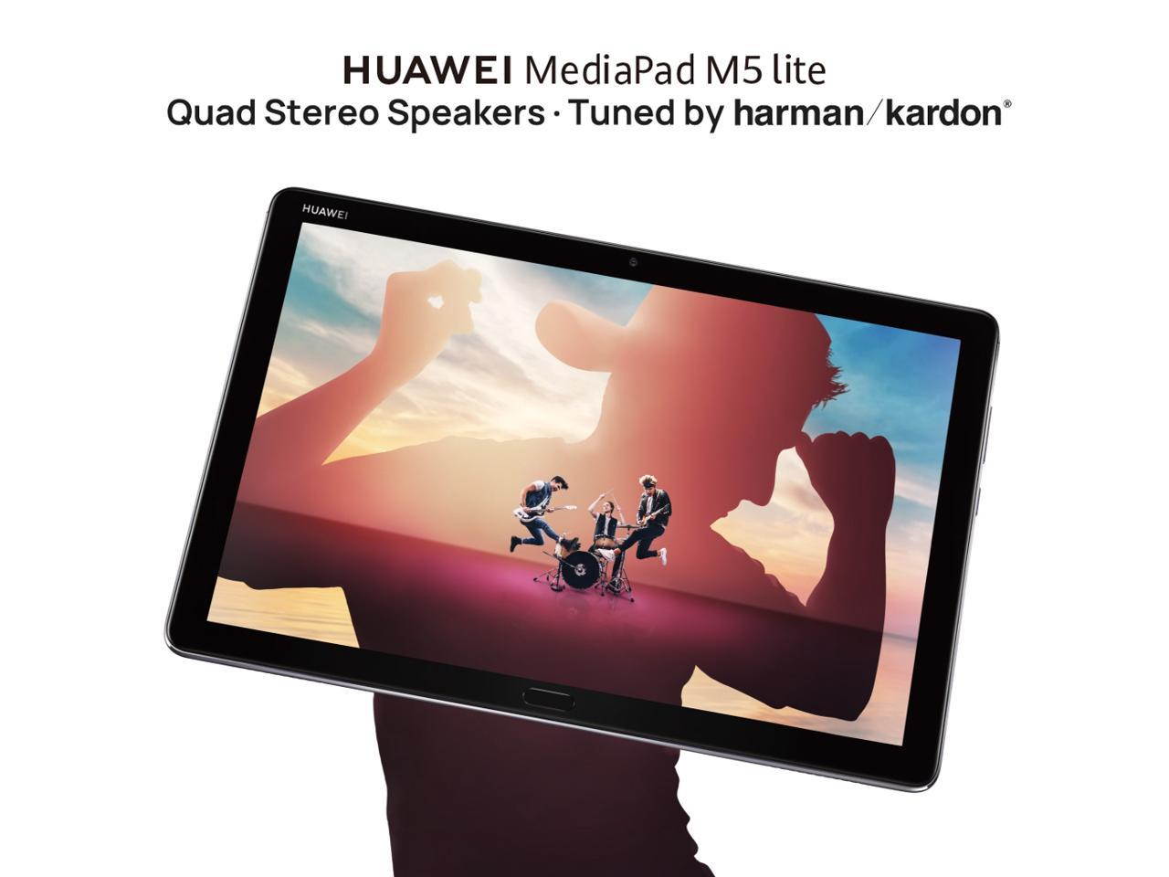 Original Huawei MediaPad M5 Lite Tablet with 10.1" FHD Display, Octa Core, Quick Charge, Quad Harman Kardon-Tuned Speakers, WiFi Only, 4GB+128GB Global Rom Version(US Warranty)