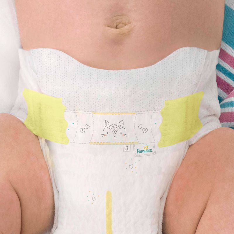 Pampers Swaddlers Disposable Diapers Size 1 - 168ct + Size 2 - 148ct & Pampers Sensitive Baby Wipes - 672ct - Bundle