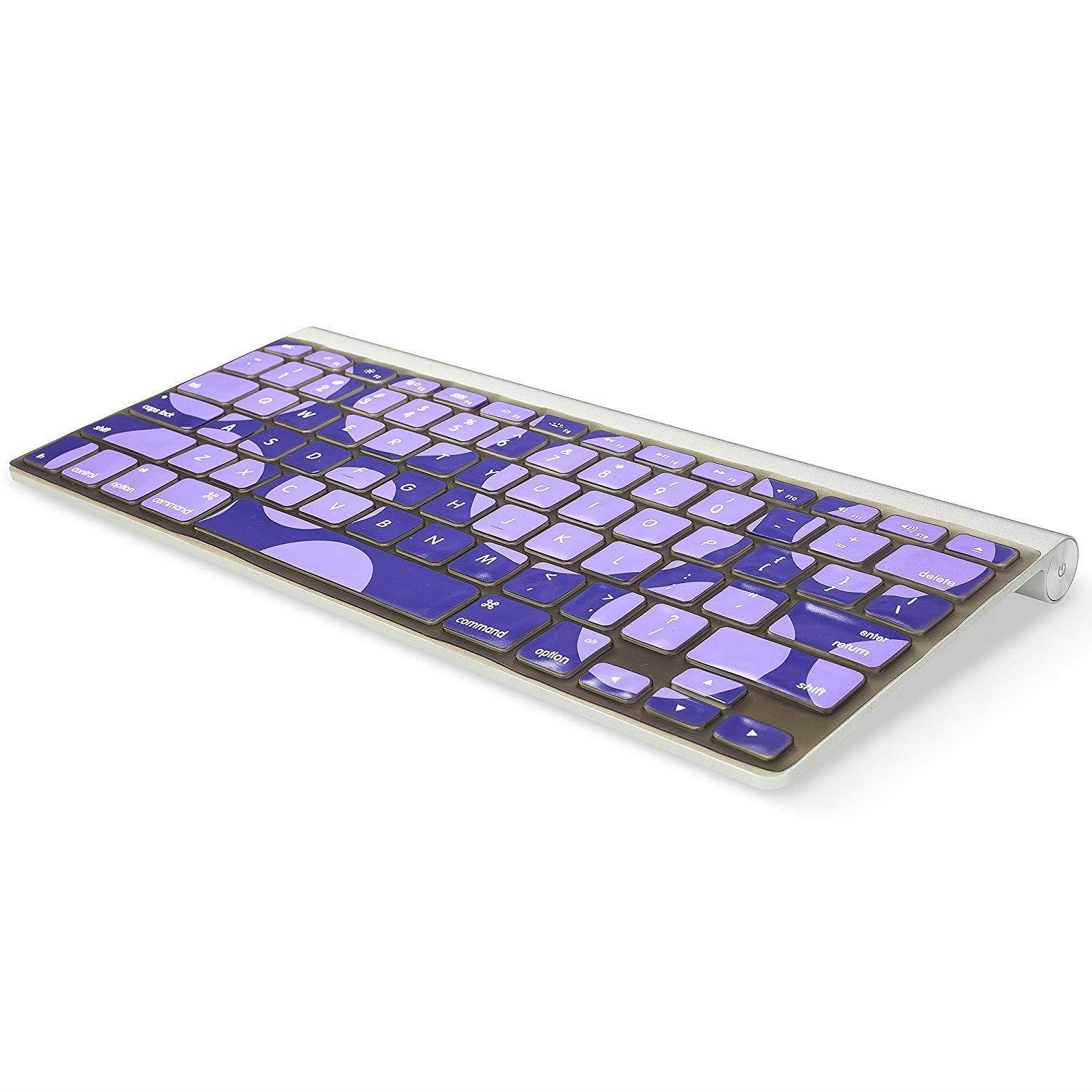 Kuzy Circles PURPLE Keyboard Cover Silicone Skin for MacBook Pro 13" 15" 17" (with or w/out Retina Display) iMac and MacBook Air 13" - Purple
