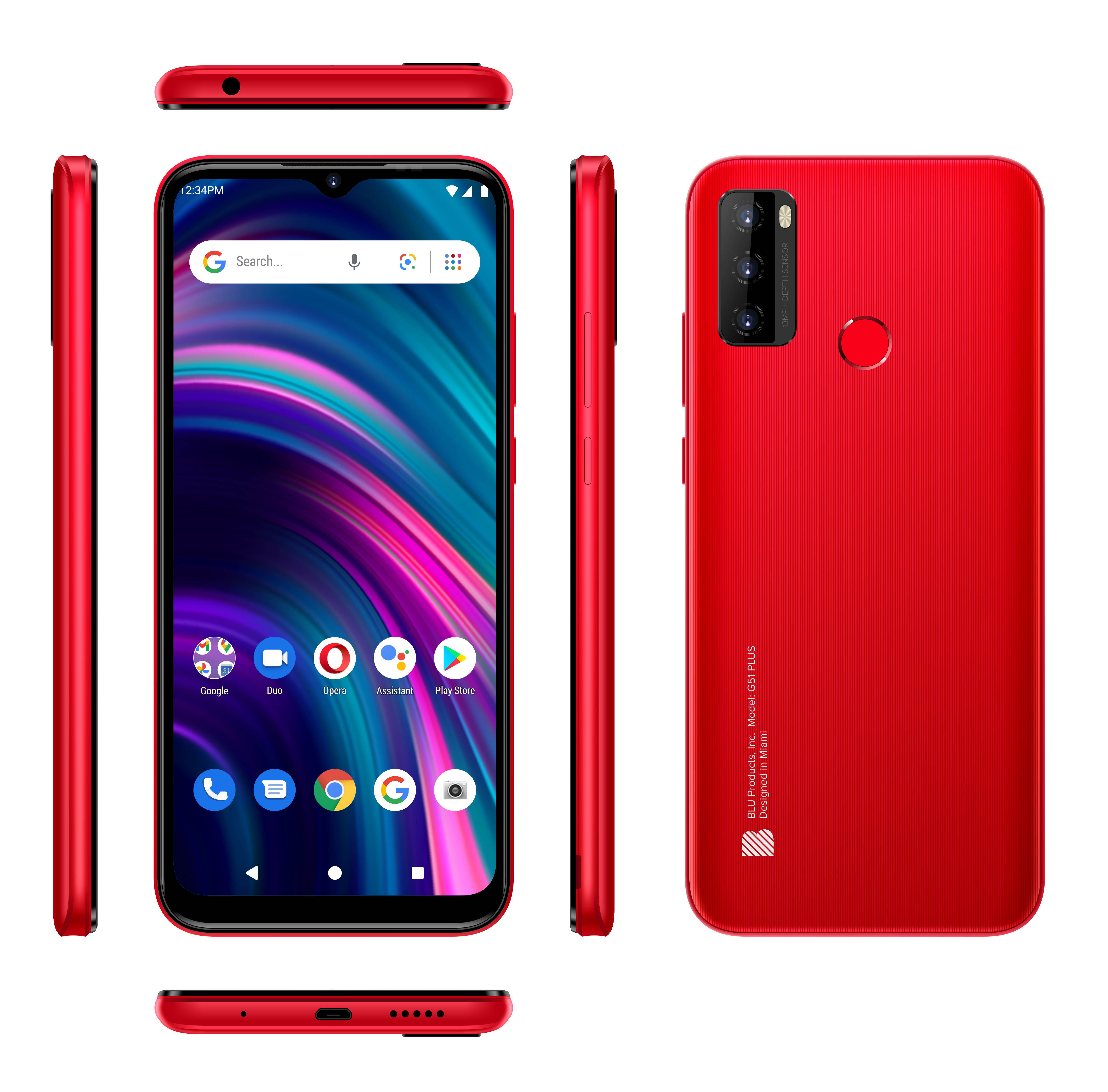 BLU G51 Plus G0510WW 64GB GSM Unlocked Android Smartphone - Black