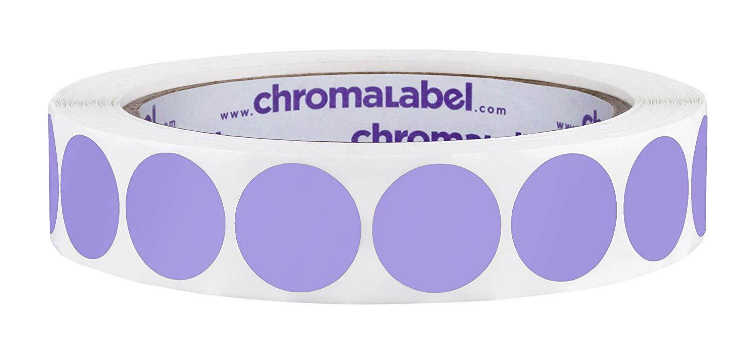 ChromaLabel 3/4 inch Color-Code Dot Labels | 1,000/Roll (Lavender)