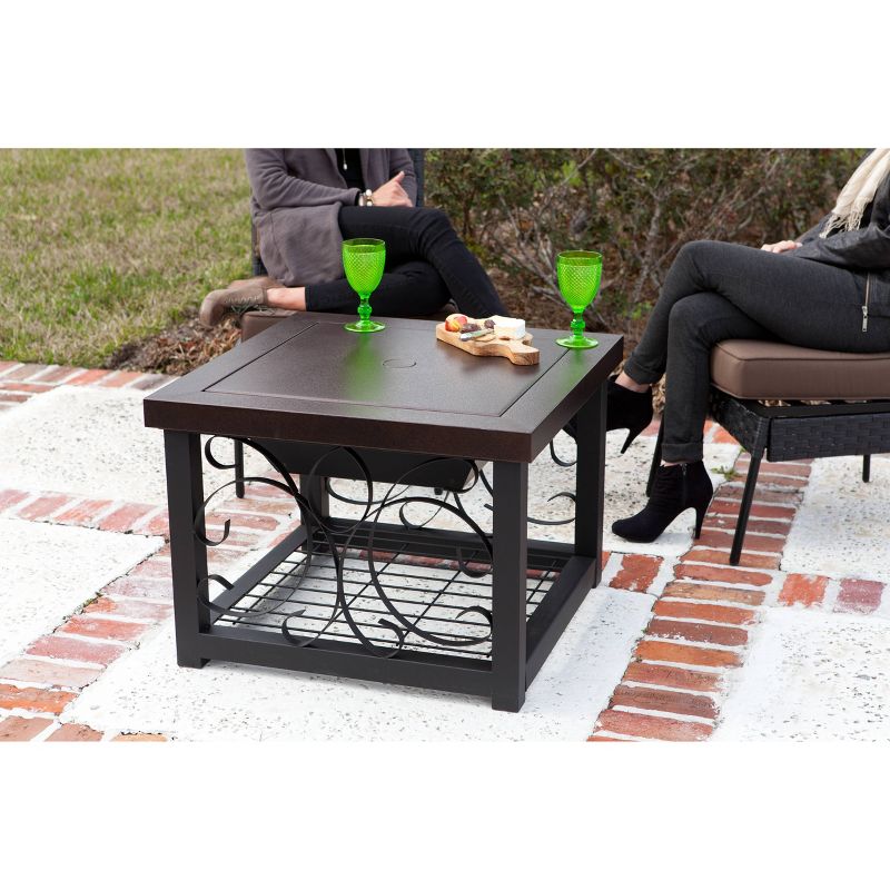 Hammer Tone Bronze Finish Cocktail Table Fire Pit - Fire Sense