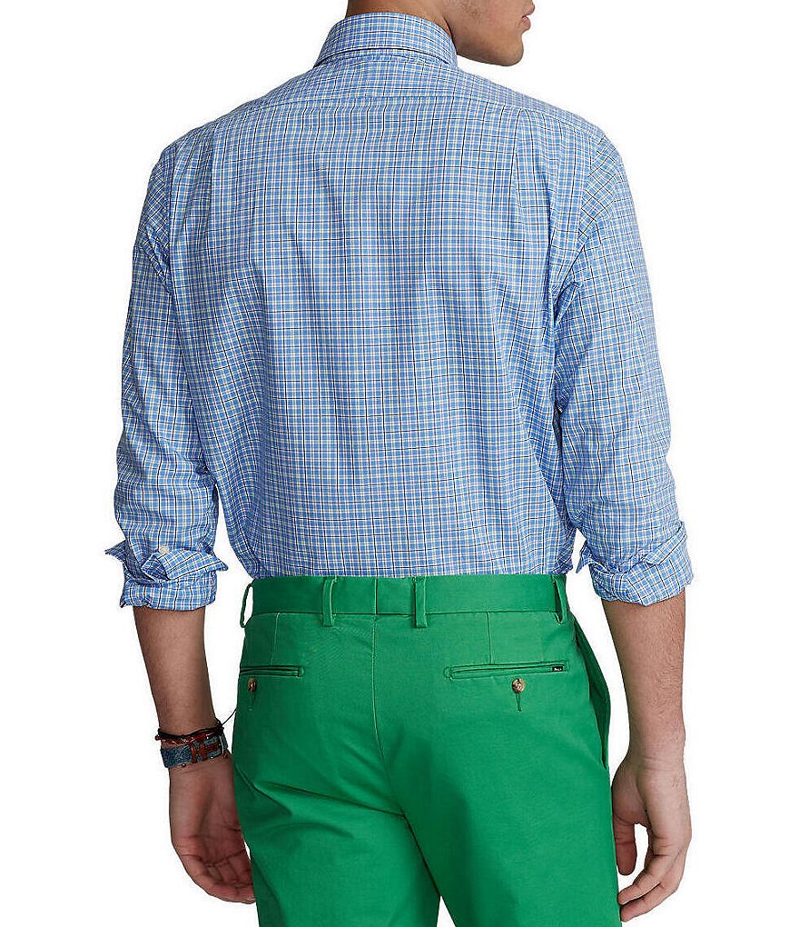 Polo Ralph Lauren Big & Tall Plaid Poplin Natural Stretch Long-Sleeve Woven Shirt