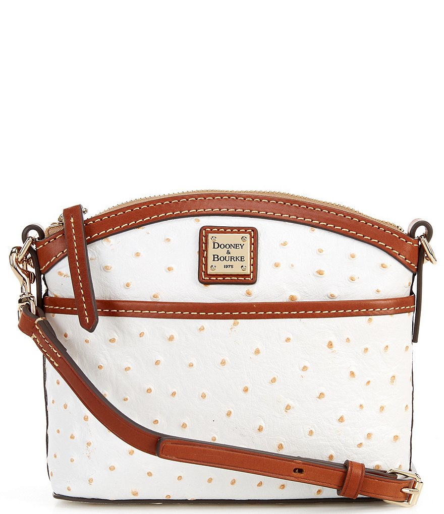 Dooney & Bourke Ostrich Collection Domed Crossbody Bag