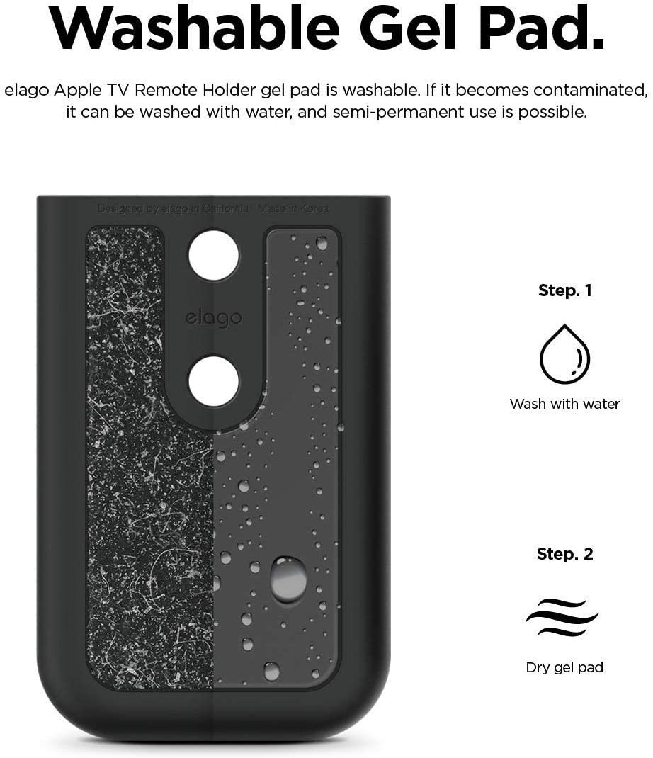 elago Apple TV Remote Holder Mount Bundle with R1 Intelli Apple TV Remote Case - Compatible with Apple TV Siri Remote 4K / 4th / 5th Generation