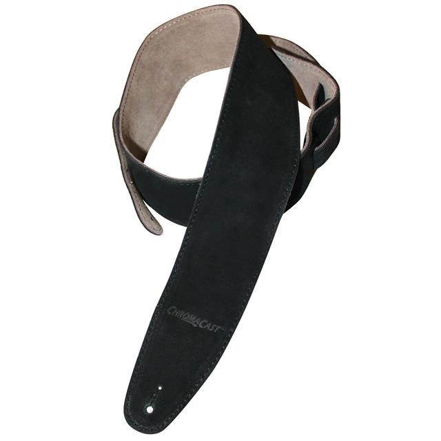 ChromaCast Suede Guitar Strap, Black #CC-SSTRAP-BLK