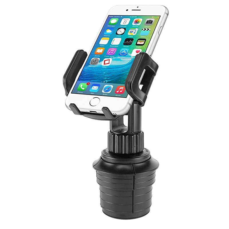 Car Cup Holder Mount Adjustable Smart Phone Cradle for iPhone 11 Pro XR XS Max X 8 Plus 7 SE Samsung Note 10 + 9 Galaxy S20+ Ultra S10+ S9 A71 A51 A21 A11LG Stylo 6 V60 Moto z4 edge+ e6 PH600