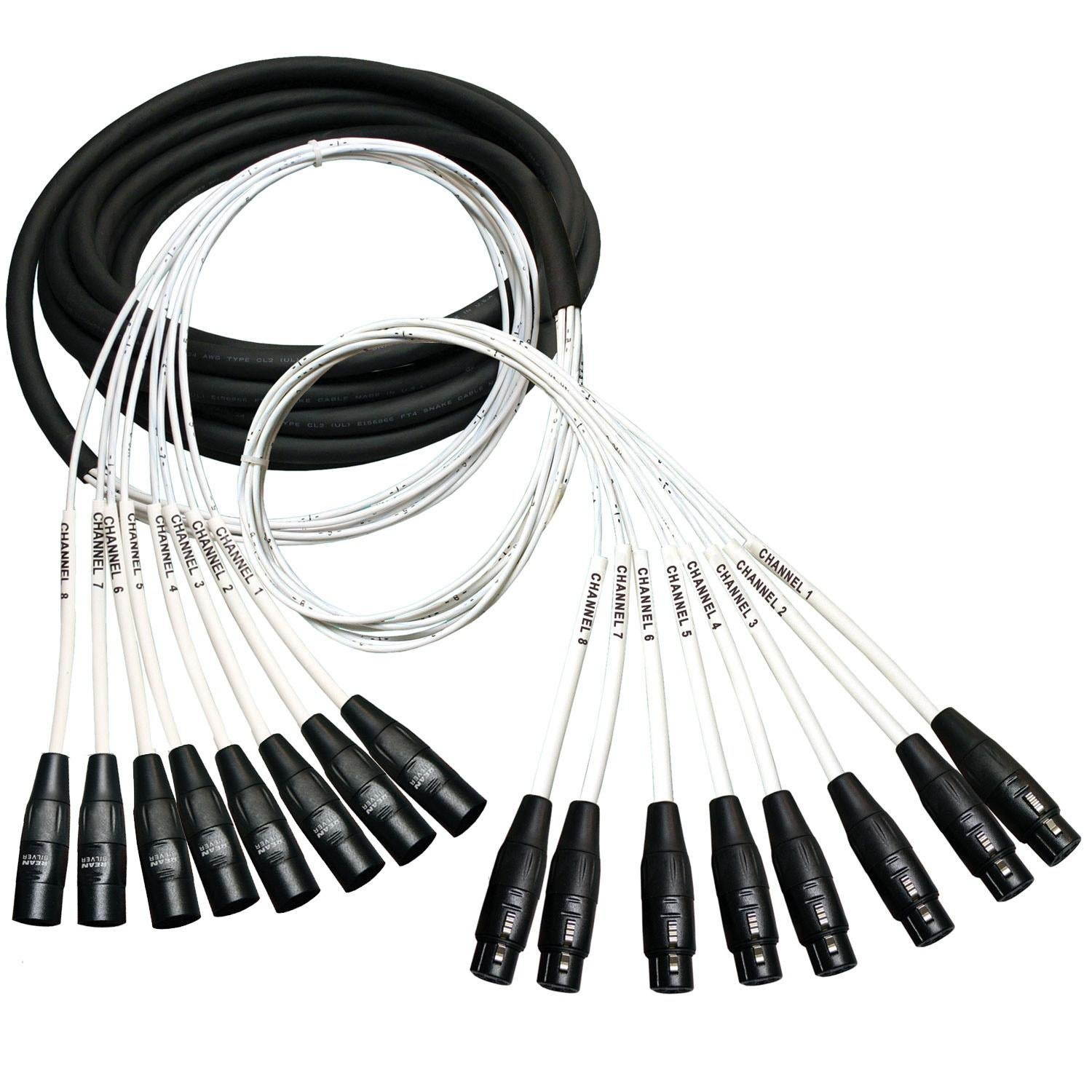 RapcoHorizon 8 channel XLR female to XLR male snake (10 ft.)