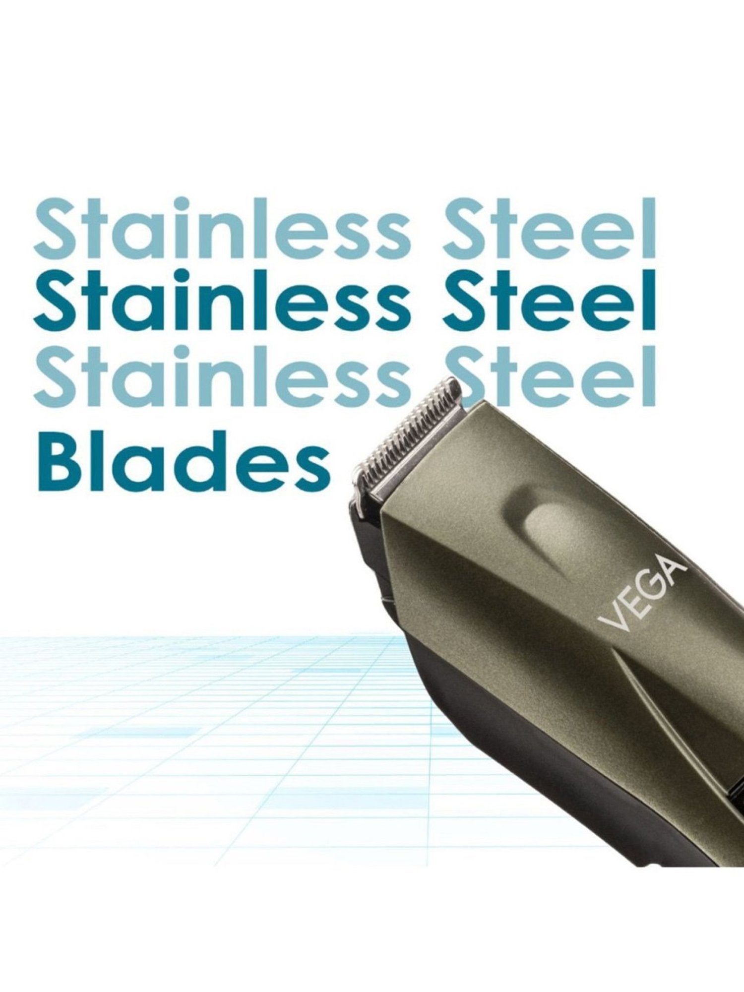 Vega P1 Battery Powered Beard Trimmer for Men with 160 Mins Runtime & 40 Length Settings (VHTH-25)