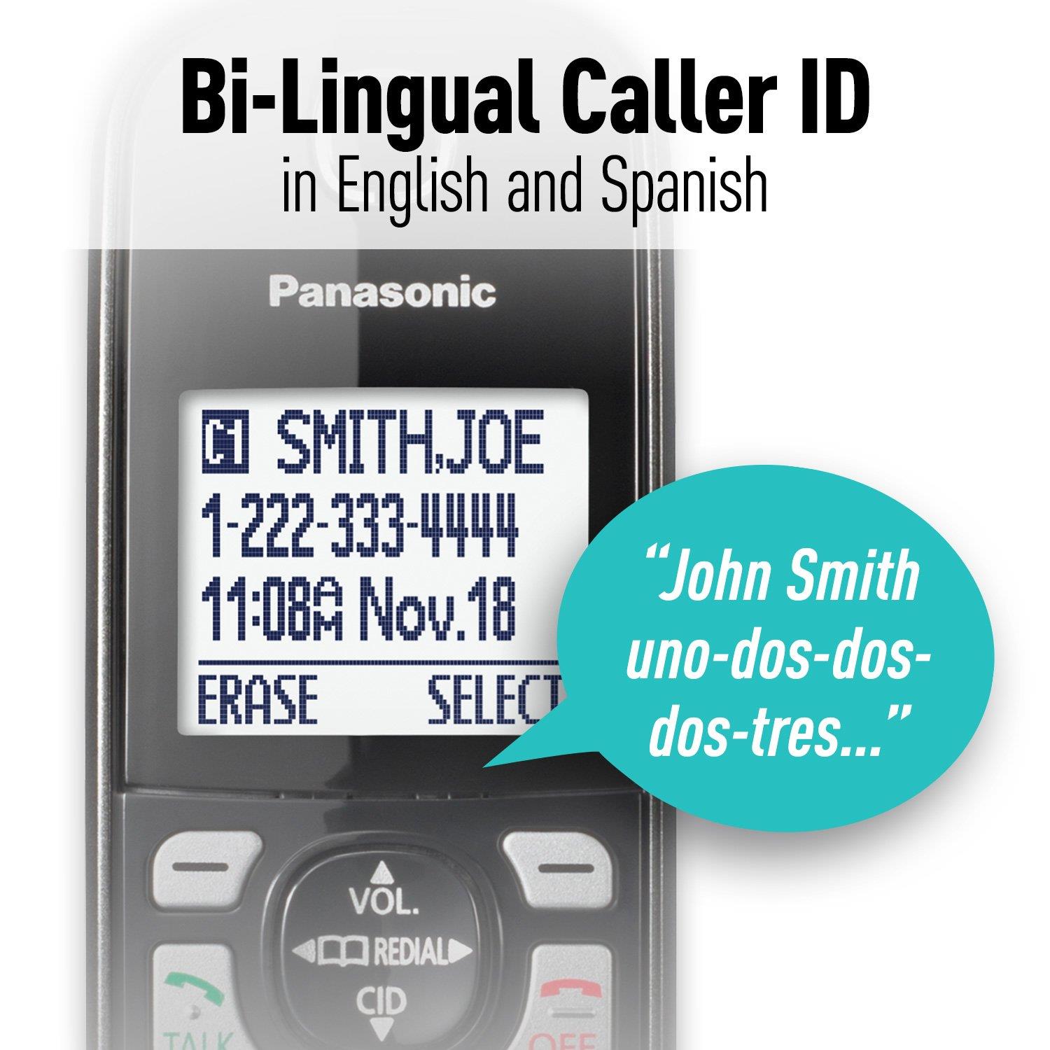 Panasonic KX-TGD564M Link2Cell Bluetooth Cordless Phone with Voice Assist and Answering Machine - 4 Handsets