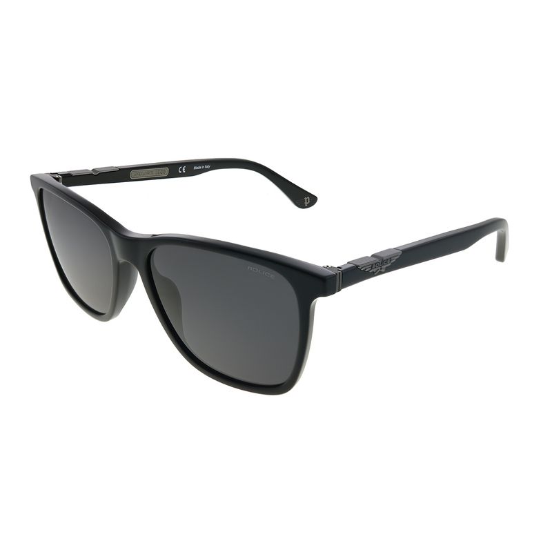 Police Origins 1 SPL 872 700 Unisex Rectangle Sunglasses Black 56mm