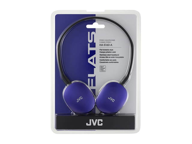 JVC HA-S160 Flats On-Ear Headphone - Blue - HAS160A