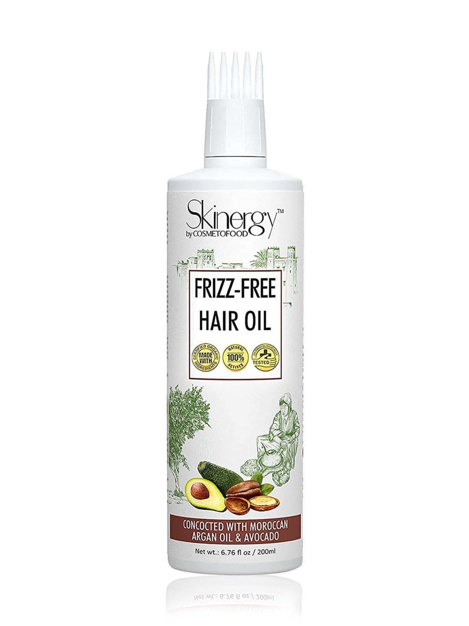 Cosmetofood Skinergy Frizz-free hair oil with Moroccan Argan oil & Avocado - 200 ml