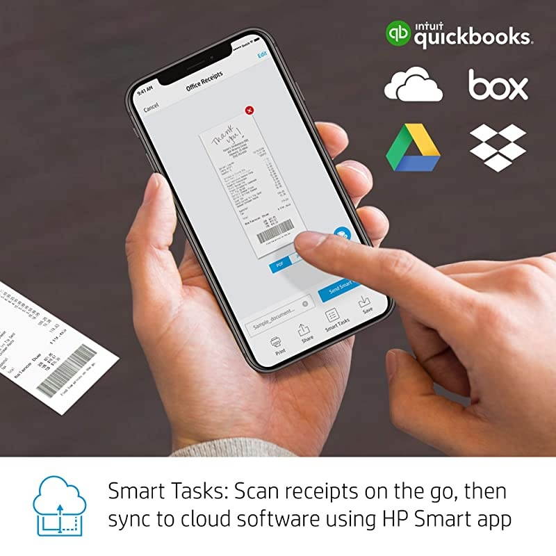 OfficeJet Pro 9020 All-in-One Wireless Printer, with Smart Tasks & Advanced Scan Solutions for Smart Office Productivity, Works with Alexa (1MR78A)