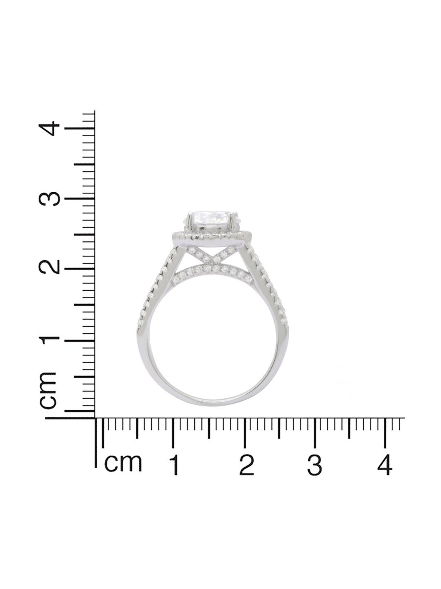 Anayra 92.5 Sterling Silver Sparkling Ring for Women