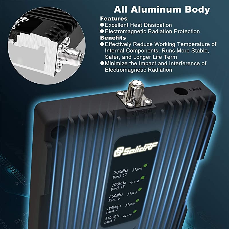 LTE ATT TMobile 65dB 700MHz Cell Phone Signal Booster for Home and Office Band 1217 FDD LTE Mobile Phone Signal Amplifier Including 45 Feet RG58 Cable Repeater Full Kit