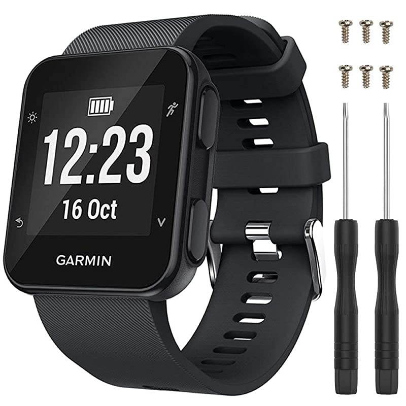 Strap for Garmin Forerunner GPS Running Watch 35 Band Black