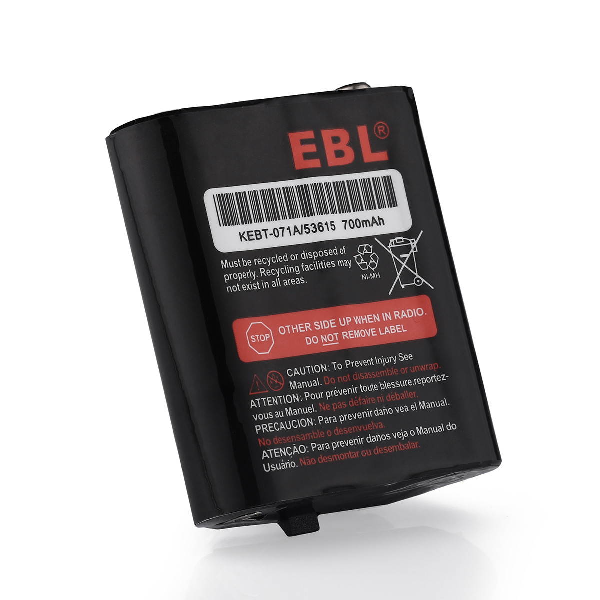 EBL 10 Pack 3.6V 700mAh Replacement Battery for Motorola Two-Way Radio KEBT-071A/53615 Motorola m53615 53615 KEBT-071-A KEBT-071-B KEBT-071-C KEBT-071-D