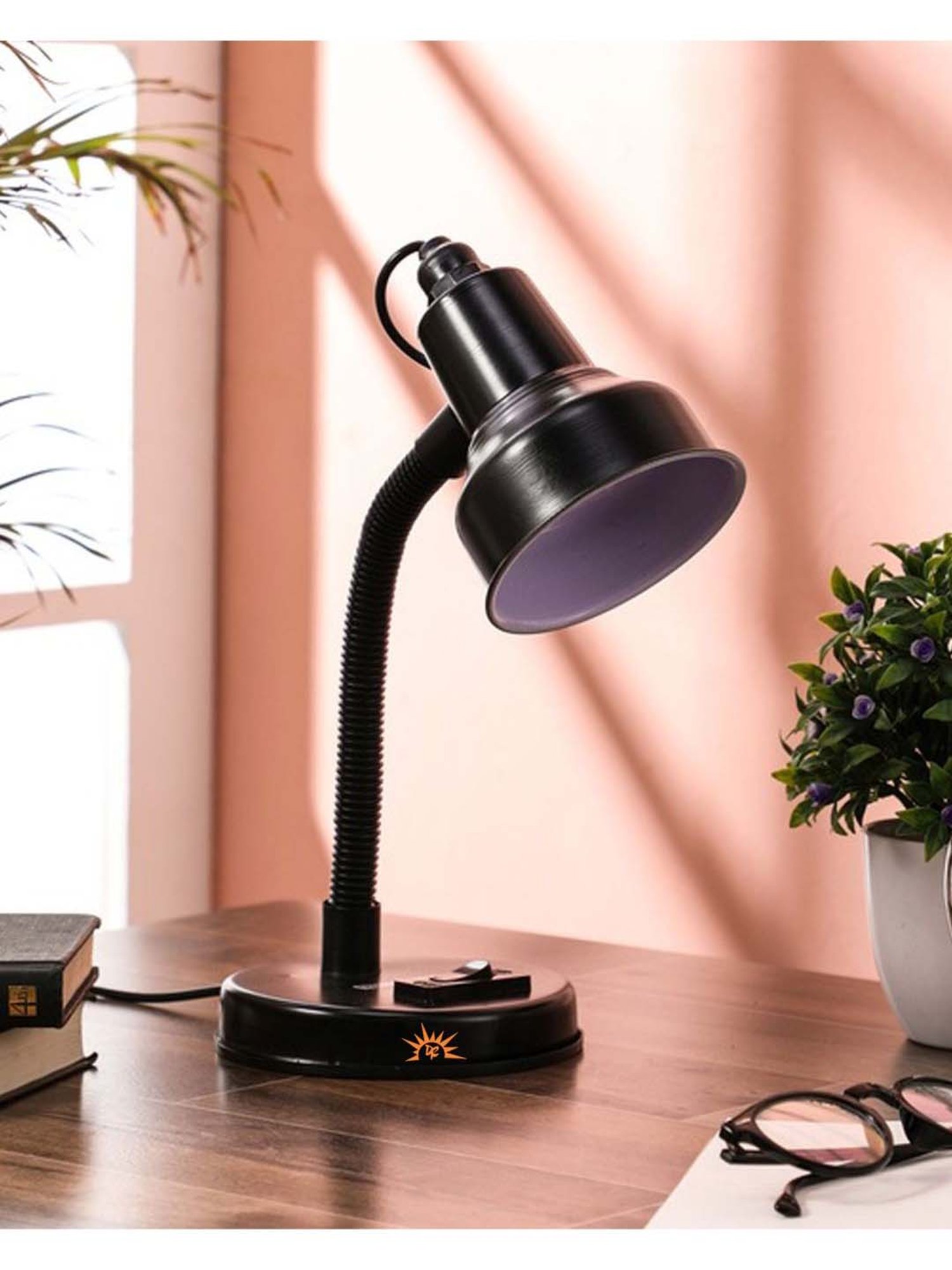 Kapoor E Illuminations Green Study Table Lamp - Set of 1