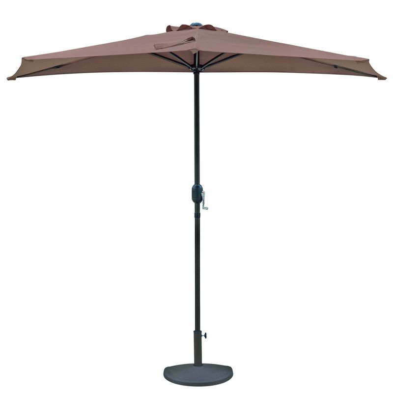 Lanai 8.75' x 4.375' Half Umbrella - Coffee - Island Umbrella