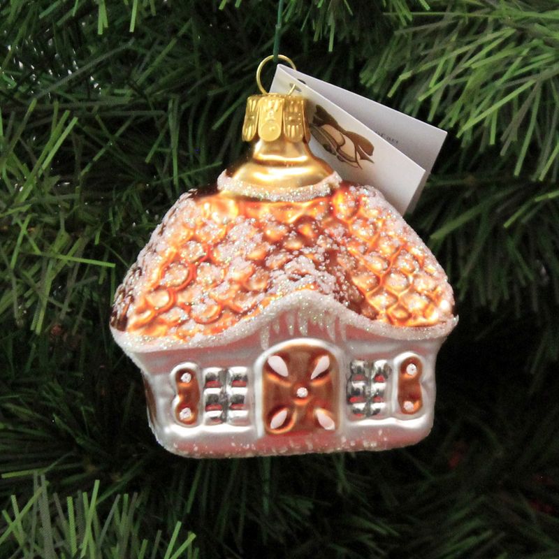 Golden Bell Collection 2.75" Czech Gingerbread House Ornament Christmas Cookie  -  Tree Ornaments