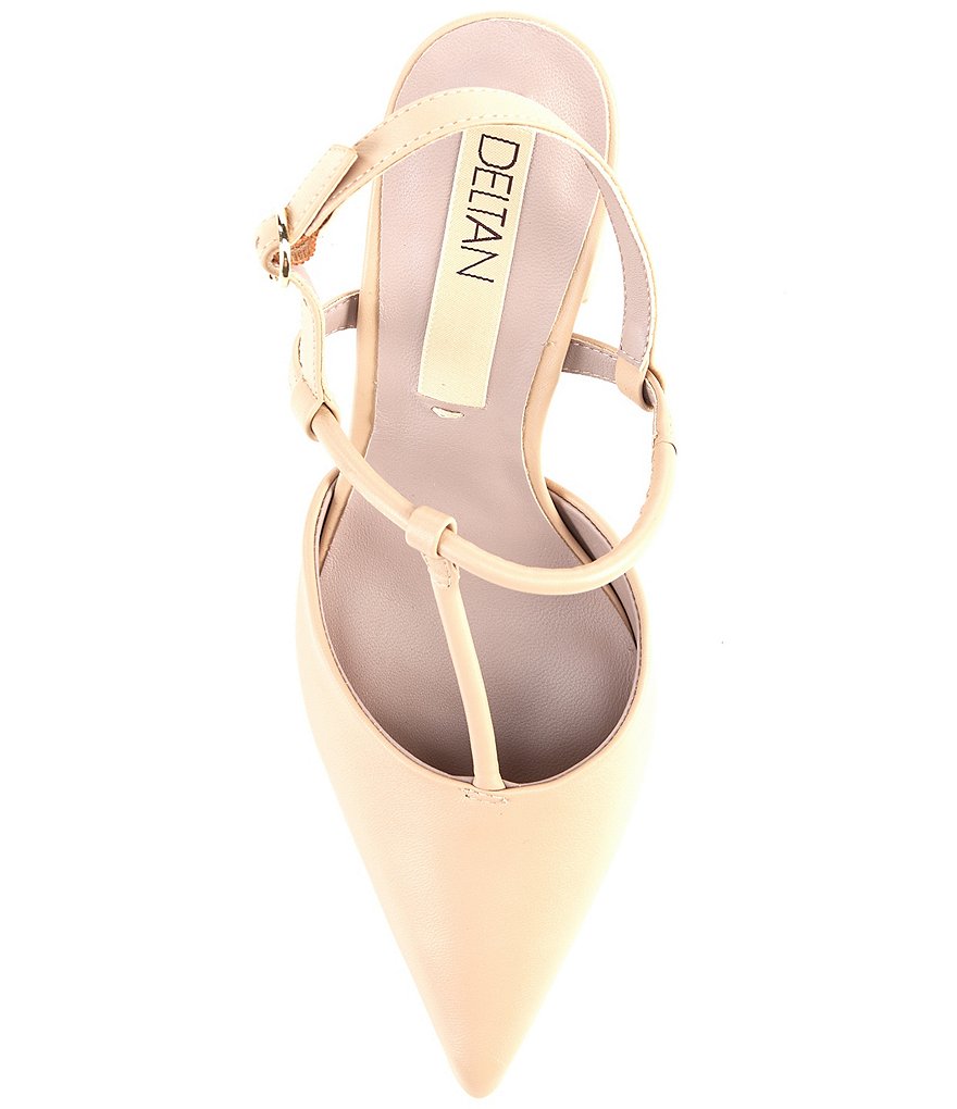 Deltan Tessa T-Strap Block Heel Pumps