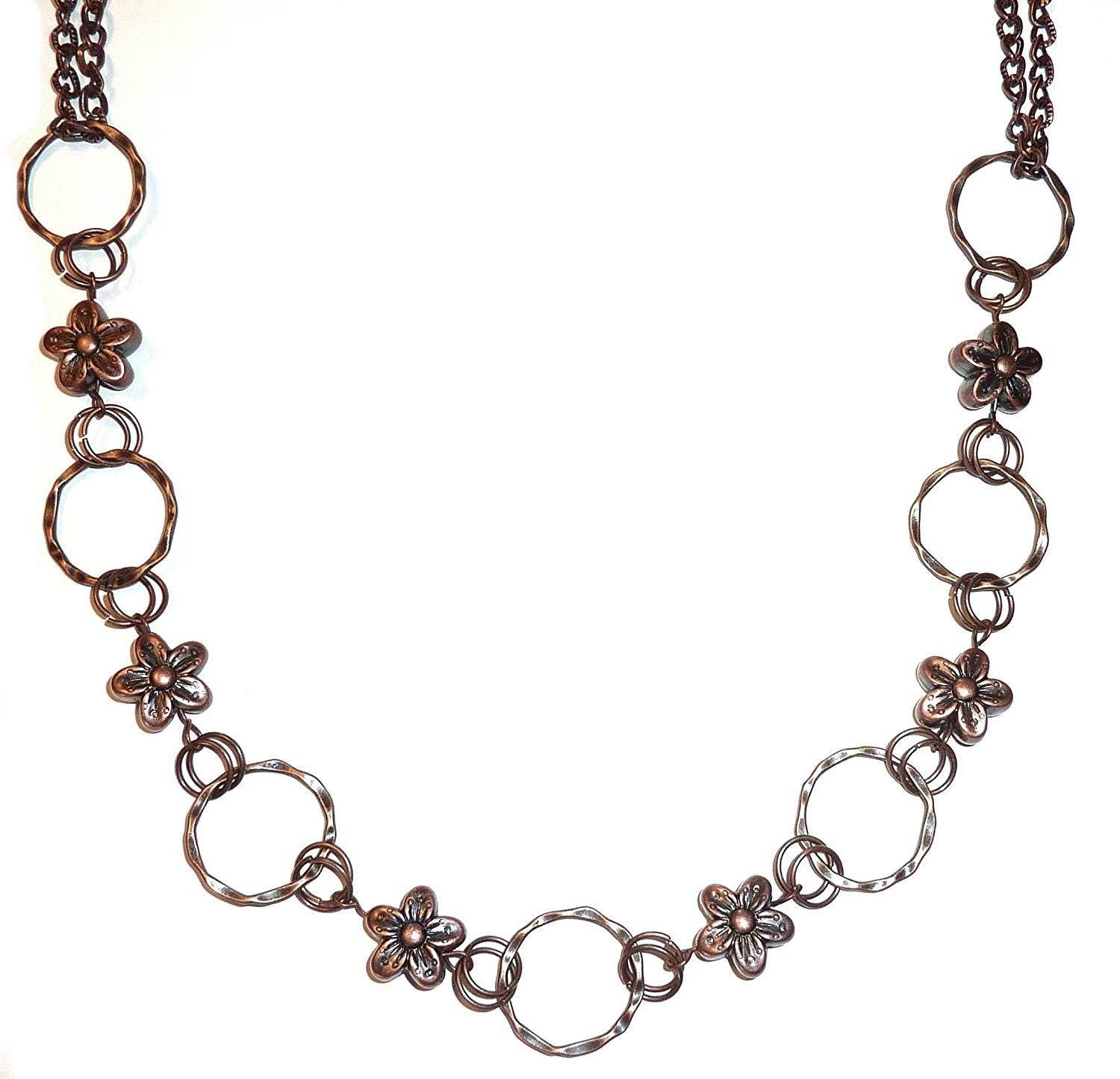 Hidden Hollow Circle Bronze Women's Fashion Lanyard, ID Badge Holder (Breakaway)